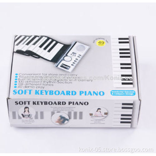 New Digital Electronic 49 Standard Keys Soft Roll-up Keyboard Piano, Good Gift for Children's